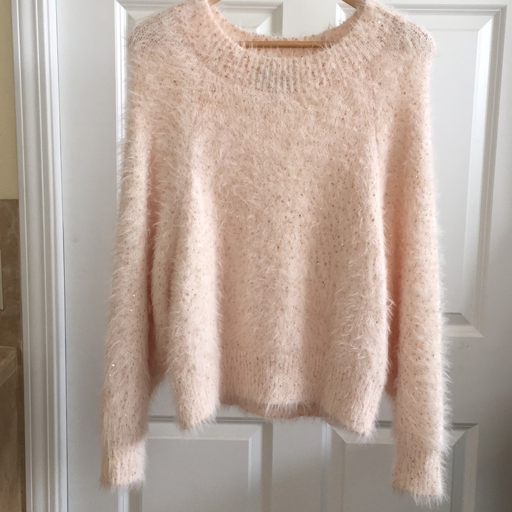 Broadway 38 sequin champagne sweater